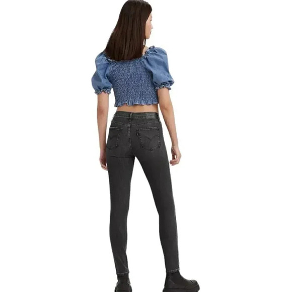 Levi's 311 Shaping Skinny Black Jeans Mid Rise Size 28 - Picture 3 of 14